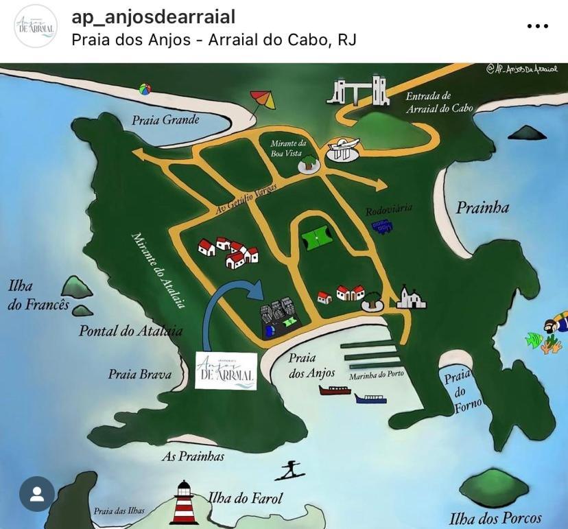 Ap Anjos De Arraial - Residencial De Frente Para A Praia Dos Anjos - アハイアウ・ド・カボ エクステリア 写真